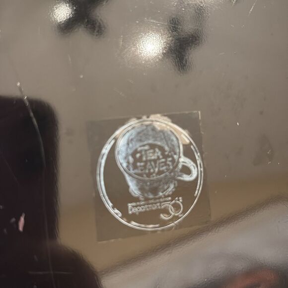 Dept 56 teapot metal serving tray tin tea leave - Picture 7 of 7